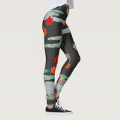 パター日本のン黒印刷レギンス レギンス (右)