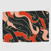 パター日本のン。昆布。 ゴルフタオル (横)