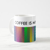 パター点々のあるンの色が付いた+アイディア コーヒーマグカップ (正面左)