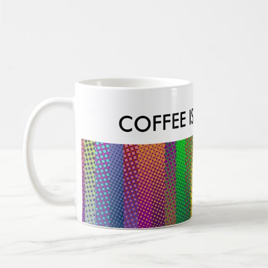 パター点々のあるンの色が付いた+アイディア コーヒーマグカップ (左)