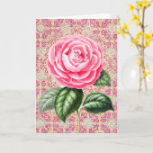 パター独身のンアートノートカード1のバラパターン カード (黄色い花)