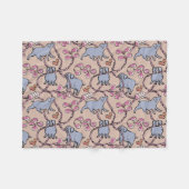 パター笑わされるン中国のグ年の古いピンクのフリース フリースブランケット (正面(横))