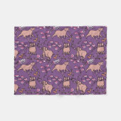 パター笑わされるン中国のグ年カラーFを選択 フリースブランケット (正面(横))