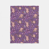 パター笑わされるン中国のグ年カラーFを選択 フリースブランケット (正面)