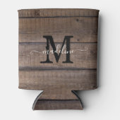 パター素朴ンモノグラムスクリプトカスタム 缶クーラー (正面)