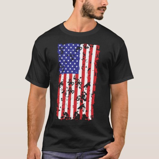 パター統一されたンの州フラ動揺してグ Tシャツ (正面)