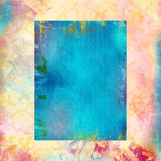 パター絵を描ンとブルーダマスクのスクラップブック紙