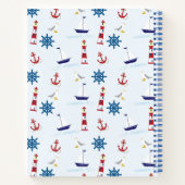 パター航海のンカスタムベビーフォトジャーナル ノートブック (裏面)