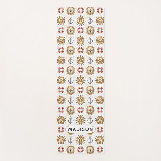 パター航海のン名前をカスタムするヨガマット ヨガマット (正面)