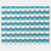 パター航海のン貝 フリースブランケット (正面(横))