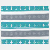 パター航海のン・ボート要素 フリースブランケット (正面(横))