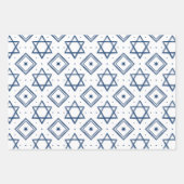 パター色彩の鮮やかンズフェスティバルホリデーとユダヤ星 ラッピングペーパーシート (正面3)