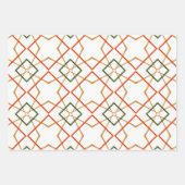 パター色彩の鮮やかンズフェスティバルホリデーとユダヤ星 ラッピングペーパーシート (正面)