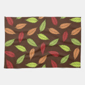 パター葉ン、カラフル葉紅葉 キッチンタオル (横)