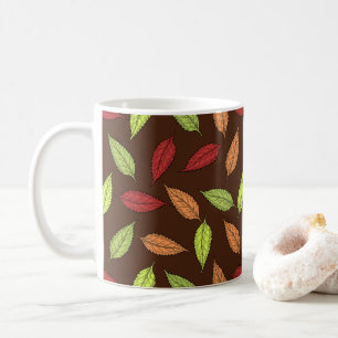 パター葉ン、カラフル葉紅葉 コーヒーマグカップ