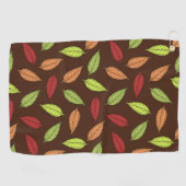 パター葉ン、カラフル葉紅葉 ゴルフタオル (横)