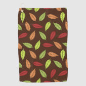 パター葉ン、カラフル葉紅葉 ゴルフタオル (正面)