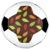 パター葉ン、カラフル葉紅葉 サッカーボール (回転)
