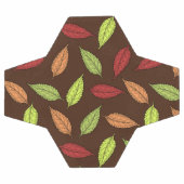 パター葉ン、カラフル葉紅葉 サッカーボール (フラット)