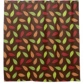 パター葉ン、カラフル葉紅葉 シャワーカーテン (正面)