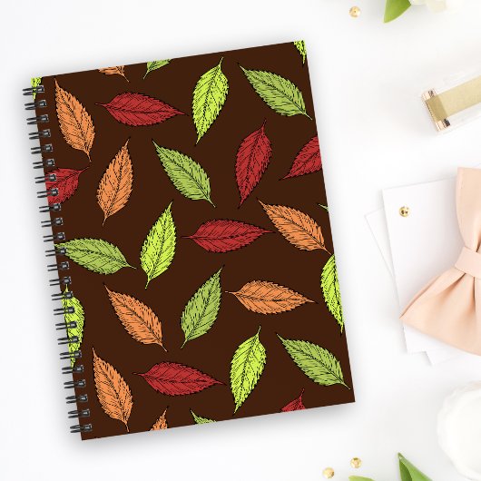 パター葉ン、カラフル葉紅葉 ノートブック