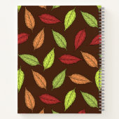 パター葉ン、カラフル葉紅葉 ノートブック (裏面)