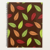 パター葉ン、カラフル葉紅葉 プランナー手帳 (正面)