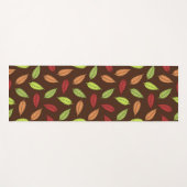 パター葉ン、カラフル葉紅葉 ヨガマット (正面(横))