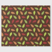 パター葉ン、カラフル葉紅葉 ラッピングペーパー (フラット)