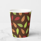 パター葉ン、カラフル葉紅葉 紙コップ (裏面)
