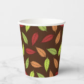 パター葉ン、カラフル葉紅葉 紙コップ (正面)