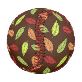 パター葉ン、カラフル葉紅葉 野球ボール