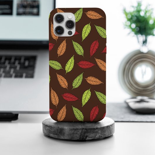 パター葉ン、カラフル葉紅葉 iPhoneケース
