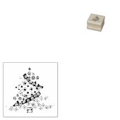 パター飾ンホリデー付きクリスマスツリー ラバースタンプ (押印)