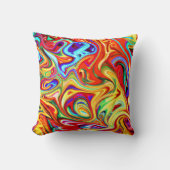 パター鮮やかカラフルンのアートワーク クッション (正面)