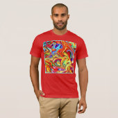 パター鮮やかカラフルンのアートワーク Tシャツ (正面フル)