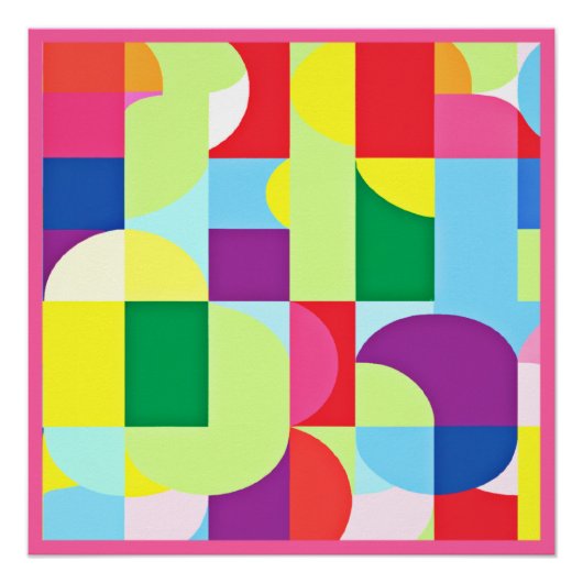 パター鮮やかンズアートデザイン ポスター (正面)
