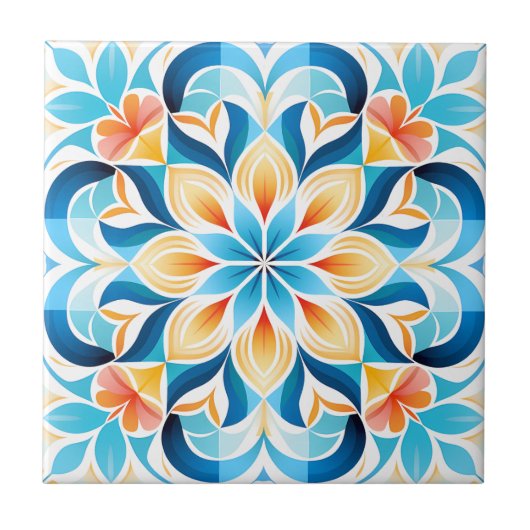 パタ伝統的ーン中国のアート タイル (正面)