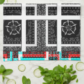 パタ市松模様にーンアートプリント キッチンタオル (折り畳み)