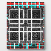 パタ市松模様にーンアートプリント フォトプラーク (正面)