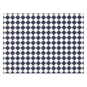 パタ市松模様にーンネイビーブルーホワイトダイニングテーブル テーブルクロス (正面(横))