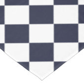 パタ市松模様にーンネイビーブルーホワイトダイニングテーブル テーブルクロス (アングル)