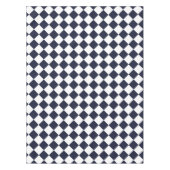 パタ市松模様にーンネイビーブルーホワイトダイニングテーブル テーブルクロス (正面)