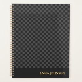パタ市松模様にーンパーソナライズされた名 プランナー手帳