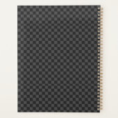 パタ市松模様にーンパーソナライズされた名 プランナー手帳 (裏面)