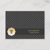 パタ市松模様にーンパーソナライズされた名 名刺 (正面)