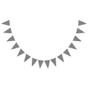 パタ市松模様にーンレースカーテーマ バンティングフラッグ