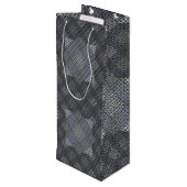 パタ市松模様にーン対角2トーン.bx4x4 BLK BG ワインギフトバッグ (裏面アングル)