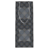 パタ市松模様にーン対角2トーン.bx4x4 BLK BG ワインギフトバッグ (裏面)