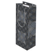 パタ市松模様にーン対角2トーン.bx4x4 BLK BG ワインギフトバッグ (正面アングル)